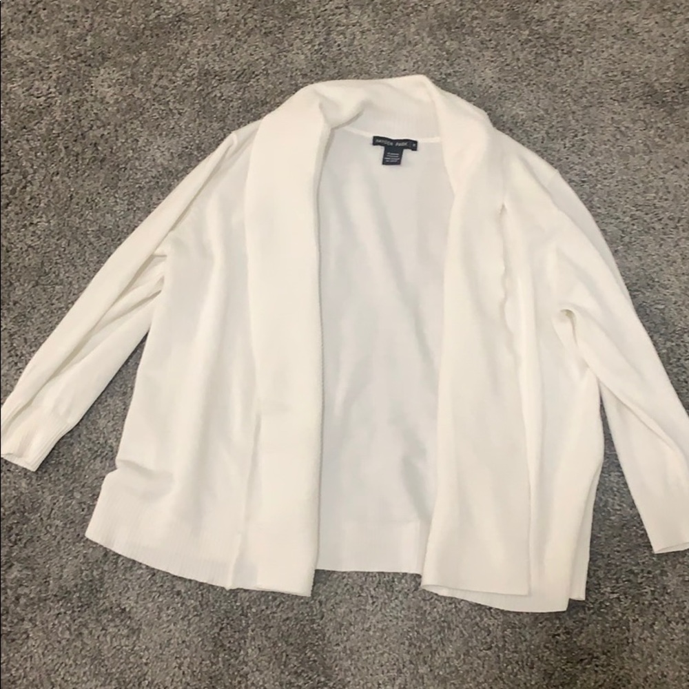 white cardigan